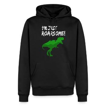 T-Rex - Sweat à capuche Premium bio Homme - noir - Devant - Nico (187cm)