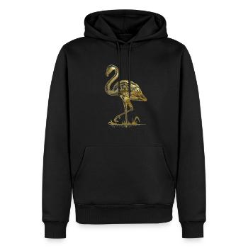 Flamingo - Sweat à capuche Premium bio Homme - noir - Devant - Nico (187cm)
