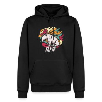 Tapire Geschenk - Männer Premium Bio Hoodie - Schwarz - Vorne - Nico (187cm)