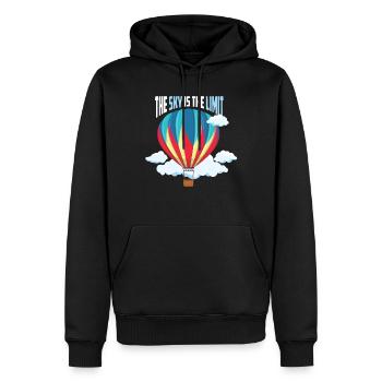 Balloon - Le ciel est la limite - Sweat à capuche Premium bio Homme - noir - Devant - Nico (187cm)