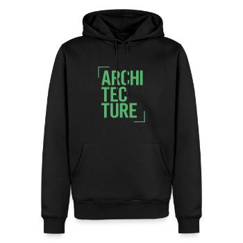 Architekt - Männer Premium Bio Hoodie - Schwarz - Vorne - Nico (187cm)