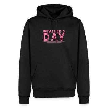 Vater Bester Papa - Männer Premium Bio Hoodie - Schwarz - Vorne - Nico (187cm)