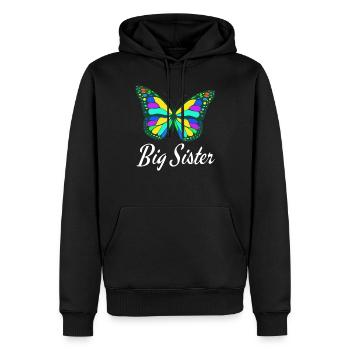 Big Sister Colorful TShirt Design - Sweat à capuche Premium bio Homme - noir - Devant - Nico (187cm)