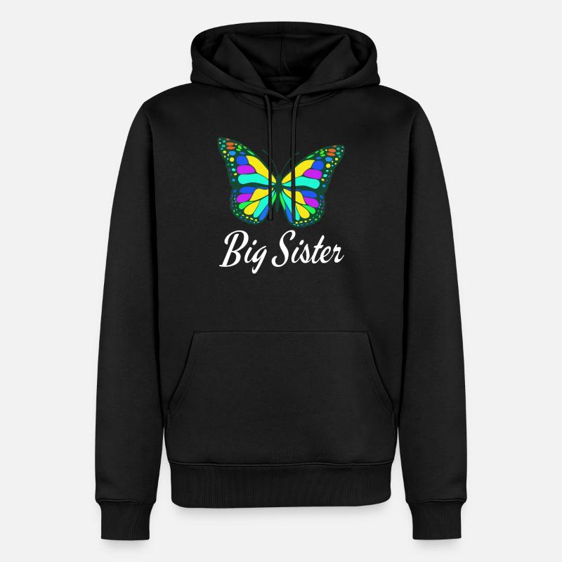 Big Sister Colorful TShirt Design - Sweat à capuche Premium bio Homme - noir