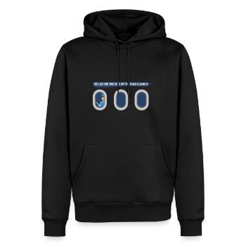 Hôtesse de l’air Hôtesse de l’air héroïne de l’air - Sweat à capuche Premium bio Homme - noir - Devant - Nico (187cm)