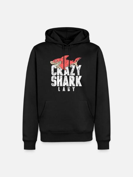 Shark Fish Girl - Men’s Premium Organic Hoodie - black