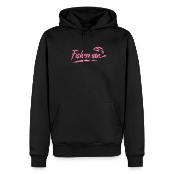 Fischerin - Männer Premium Bio Hoodie - Schwarz - Vorne - Nico (187cm)