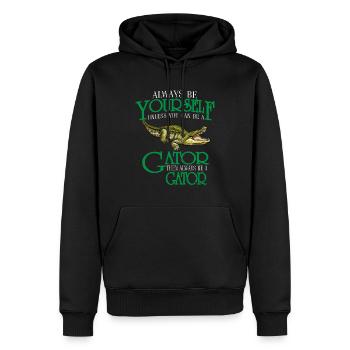 Krokodil Aligator Raubtier Reptilien Geschenk - Männer Premium Bio Hoodie - Schwarz - Vorne - Nico (187cm)