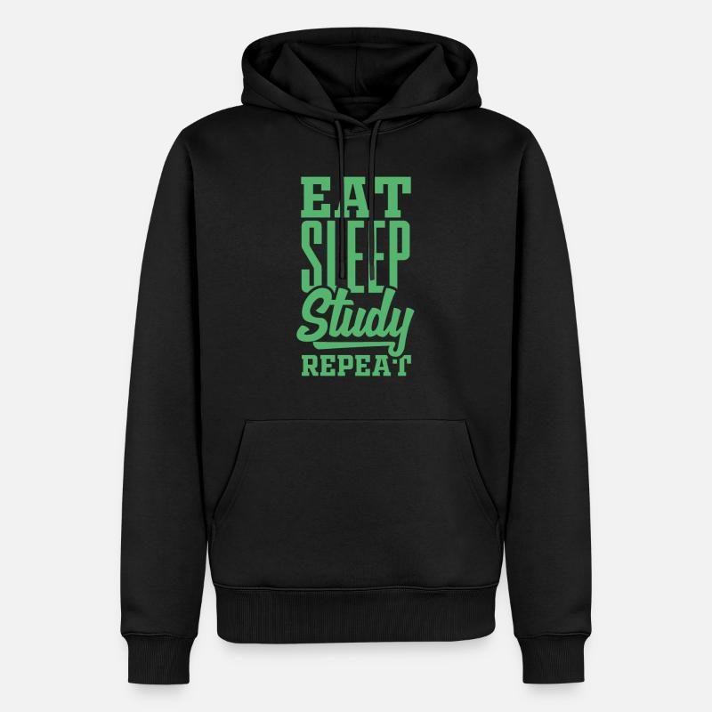 Studieren Studieren Studieren Studieren - Männer Premium Bio Hoodie - Schwarz