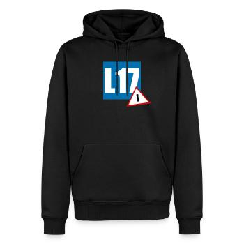 L17 Autofahrer - Männer Premium Bio Hoodie - Schwarz - Vorne - Nico (187cm)