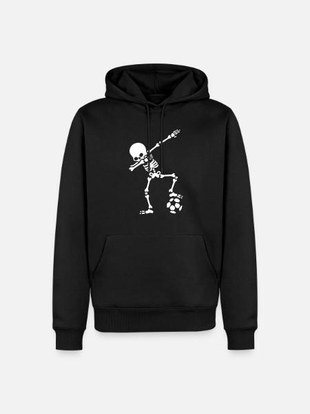Gioco di calcio calcio sportivo - Felpa con cappuccio ecologica premium da uomo - nero