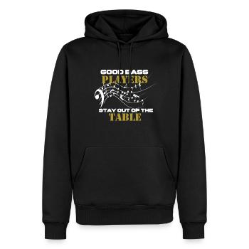Bass Musik Bass Gitarre - Männer Premium Bio Hoodie - Schwarz - Vorne - Nico (187cm)