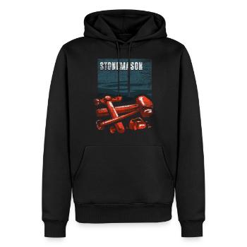 Cadeau de tailleur de pierre - Sweat à capuche Premium bio Homme - noir - Devant - Nico (187cm)