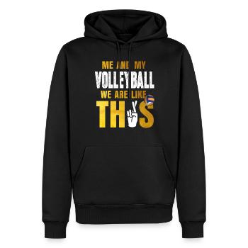 Volleyball Hobby Sport - Männer Premium Bio Hoodie - Schwarz - Vorne - Nico (187cm)