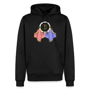 Sternzeichen Zwilling Gemini - Männer Premium Bio Hoodie - Schwarz - Vorne - Nico (187cm)