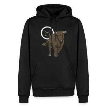 Sternzeichen Stier Taurus - Männer Premium Bio Hoodie - Schwarz - Vorne - Nico (187cm)