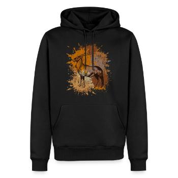 Antilope Wildtier Afrika Safari Savanne Jagd - Männer Premium Bio Hoodie - Schwarz - Vorne - Nico (187cm)
