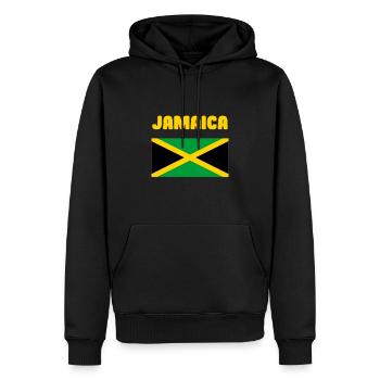 Jamaica - Männer Premium Bio Hoodie - Schwarz - Vorne - Nico (187cm)