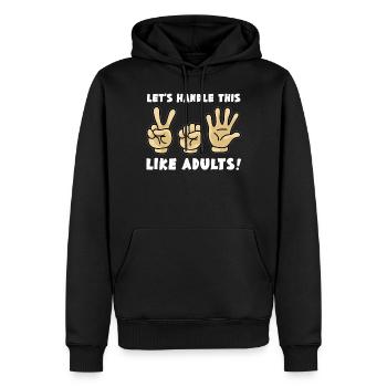 Wie Erwachsene Regeln Stein Schere Papier - Männer Premium Bio Hoodie - Schwarz - Vorne - Nico (187cm)