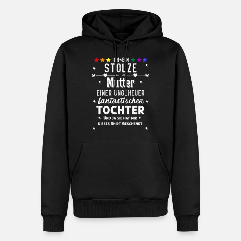 LGBT Mutter Geschenk von Tochter - Männer Premium Bio Hoodie - Schwarz
