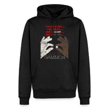 Backgammon Brettspiel Geschenk - Männer Premium Bio Hoodie - Schwarz - Vorne - Nico (187cm)