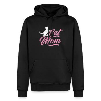 Katzen Mama - Männer Premium Bio Hoodie - Schwarz - Vorne - Nico (187cm)