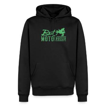 Motorcross - Männer Premium Bio Hoodie - Schwarz - Vorne - Nico (187cm)