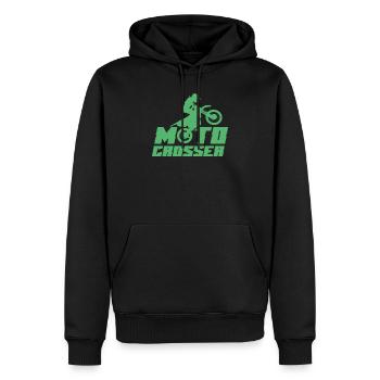 Motorrad Motocrosser - Männer Premium Bio Hoodie - Schwarz - Vorne - Nico (187cm)