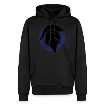 spartaner helm - Männer Premium Bio Hoodie - Schwarz - Vorne - Nico (187cm)