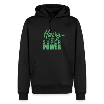 Hurling Hurling Hurling Hurling - Sweat à capuche Premium bio Homme - noir - Devant - Nico (187cm)