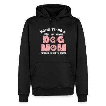 Chiens Maman - Sweat à capuche Premium bio Homme - noir - Devant - Nico (187cm)