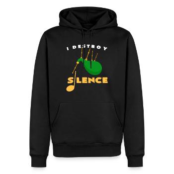 Dudelsack - Männer Premium Bio Hoodie - Schwarz - Vorne - Nico (187cm)