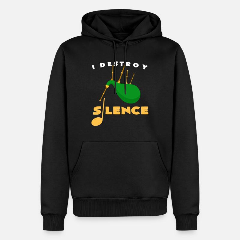 Dudelsack - Männer Premium Bio Hoodie - Schwarz