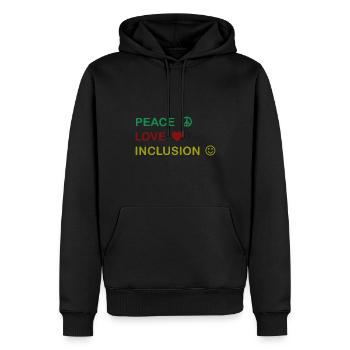 Großartig für alle Gelegenheiten Inklusion Tee Peace - Männer Premium Bio Hoodie - Schwarz - Vorne - Nico (187cm)