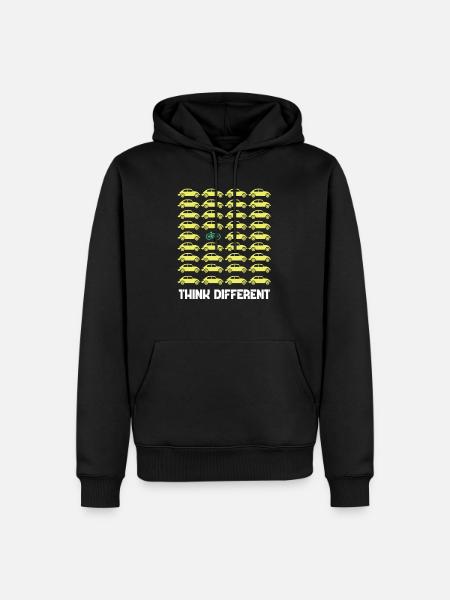 Think Different Fahrrad Fahren Radfahrer Geschenk - Männer Premium Bio Hoodie - Schwarz