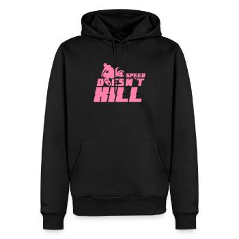 Motocrosserin Motocross Motocrosser Motorrad Biker - Männer Premium Bio Hoodie - Schwarz - Vorne - Nico (187cm)