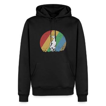 Kormoran Geschenk - Männer Premium Bio Hoodie - Schwarz - Vorne - Nico (187cm)