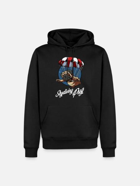 Parachutist - Men’s Premium Organic Hoodie - black
