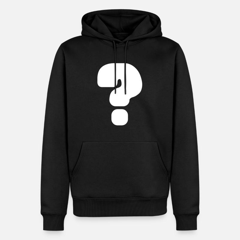 point d'interrogation? - Sweat à capuche Premium bio Homme - noir