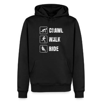 Motorrad Baby Laufen Fahren Geschenk Zweirad - Männer Premium Bio Hoodie - Schwarz - Vorne - Nico (187cm)