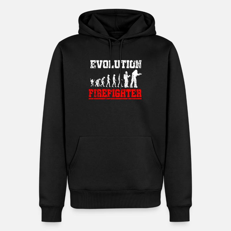 Feuerwehr Evolution - Männer Premium Bio Hoodie - Schwarz