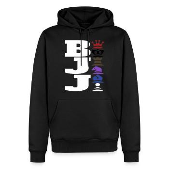 BJJ chiffres du Jiu Jitsu brésilien - Sweat à capuche Premium bio Homme - noir - Devant - Nico (187cm)