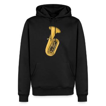 TUBA Tubist Tubistin Horn Waldhorn Blechbläser - Männer Premium Bio Hoodie - Schwarz - Vorne - Nico (187cm)