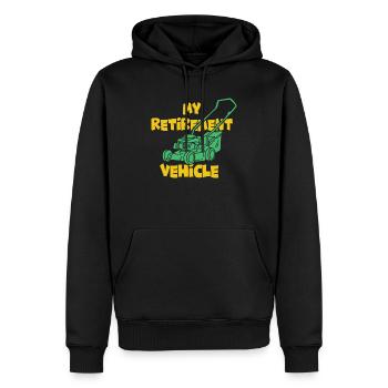 Ma retraite jardin jardin tondeuse jardin jardin - Sweat à capuche Premium bio Homme - noir - Devant - Nico (187cm)