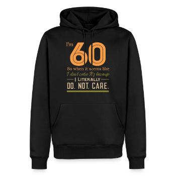 60th Birthday Awesome Celebration - Men’s Premium Organic Hoodie - black - Front - Nico (187cm)