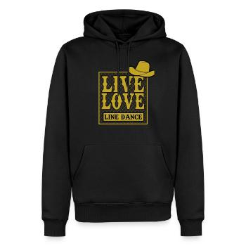 Line Dance Tanzen Country Musik - Männer Premium Bio Hoodie - Schwarz - Vorne - Nico (187cm)