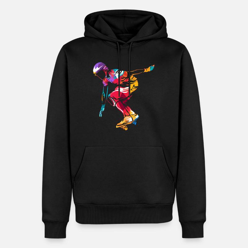 Polygone Waveboarden - Sweat à capuche Premium bio Homme - noir