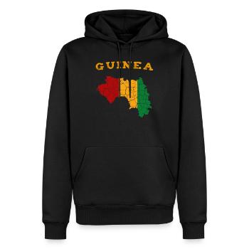 Guinée - Sweat à capuche Premium bio Homme - noir - Devant - Nico (187cm)