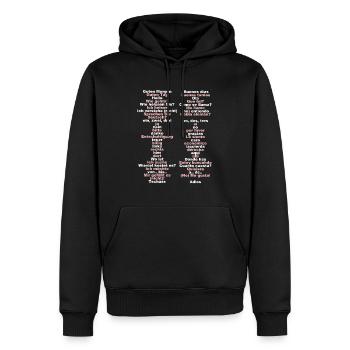 Basis Vokabular Spanisch - Männer Premium Bio Hoodie - Schwarz - Vorne - Nico (187cm)
