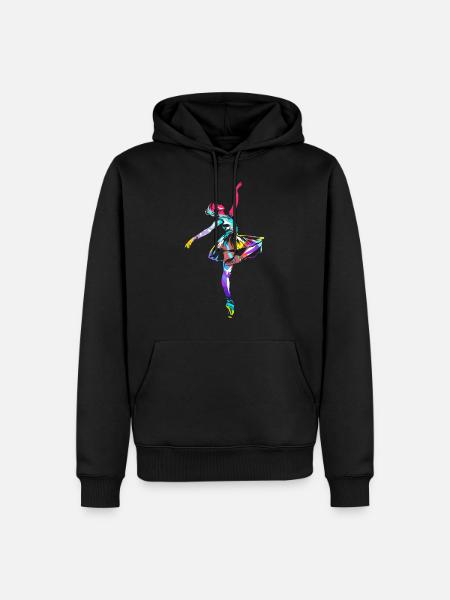 Ballet polygon - Men’s Premium Organic Hoodie - black